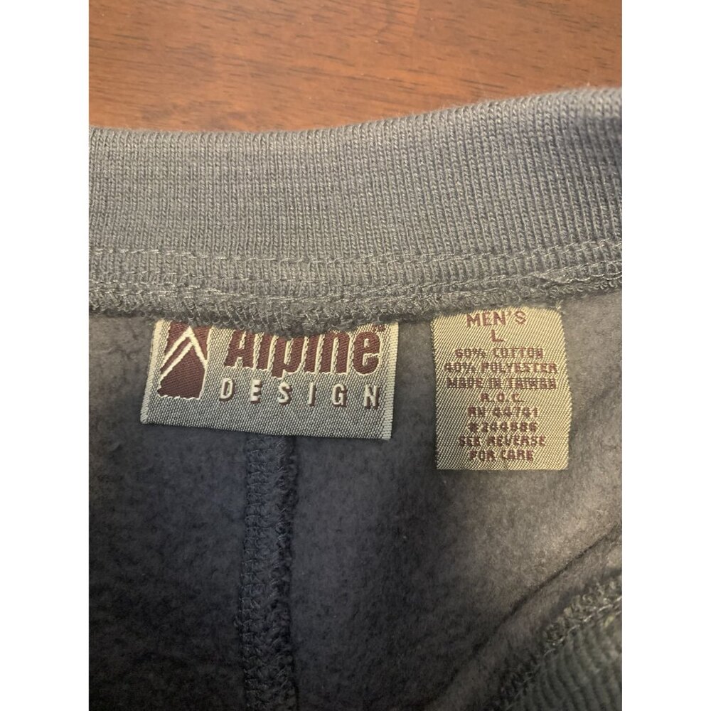 Alpine Design L Cotton Kint Fair Isle Accent Winter Sweater Pullover Gray - Picture 4 of 7